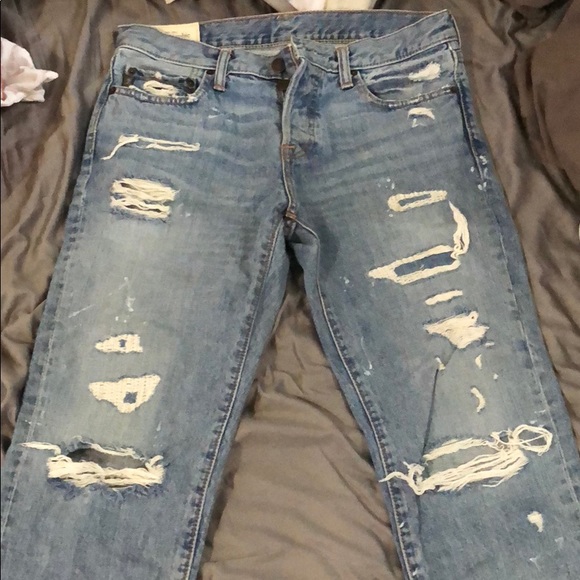 Ripped Abercrombie & Fitch jeans boot cut - Picture 1 of 4